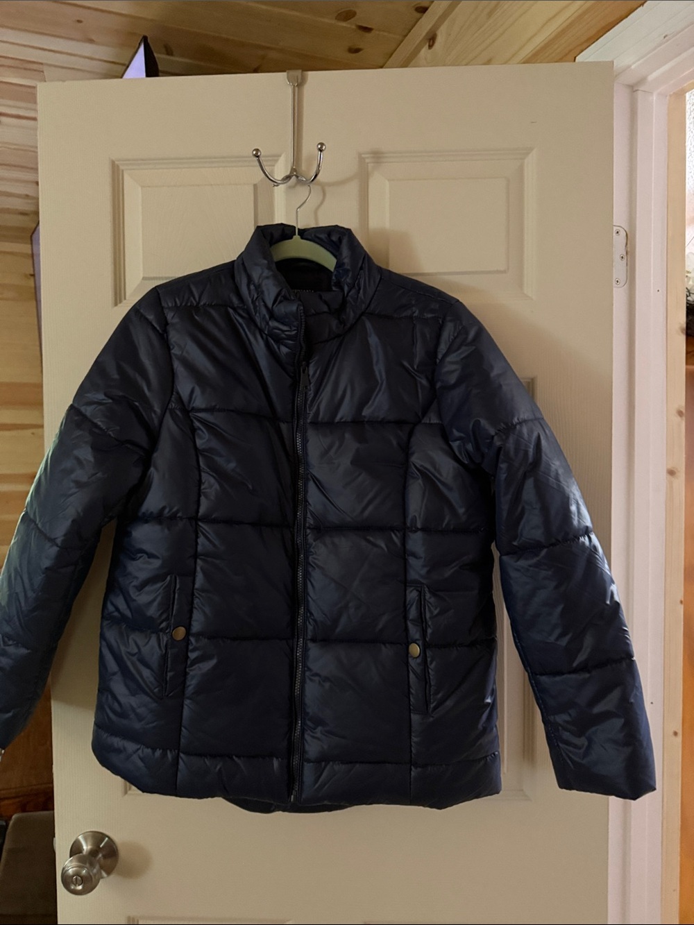 Women’s Zenana Navy Quilted Puffer Jacket